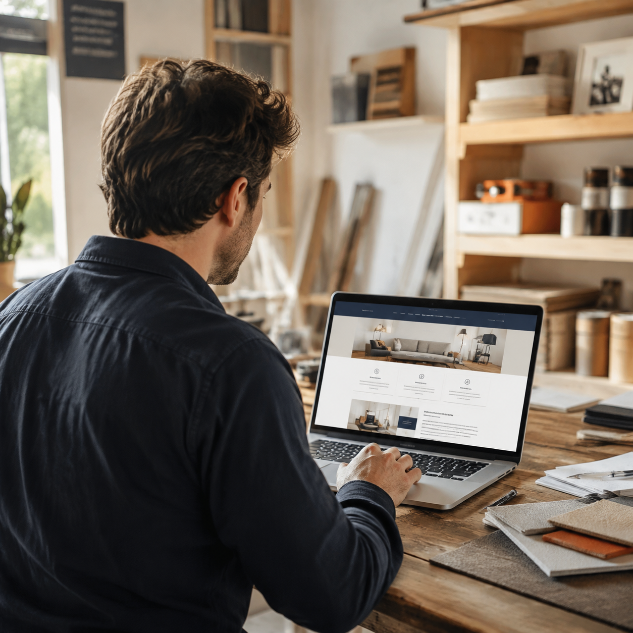 Entrepreneur consultant son nouveau site internet